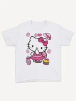 Футболка детская PRINTHAN с принтом Hello Kitty, белая