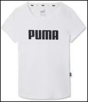 Футболка PUMA Girls ESS PUMA Tee, размер 104, белый