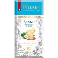 Шоколад Villars Blanc Amandes & Coco белый с миндалем и кокосом 29% какао