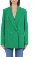Пиджак LIU JO, удлиненный, силуэт свободный, размер S, зеленый