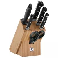 Набор ZWILLING Professional S 35621-004, 4 ножа, ножницы и мусат с подставкой