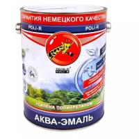 Эмаль акриловая (АК) Poli-R Aqua полуматовая белый 2.5 л