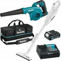 Makita CLX245SAX1 Набор (воздуходувка UB100D + пылесос CL108FD+1*2.0Ah BL1021B+DC10SB+сумка),Румыния