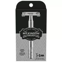 Т-образная бритва Wilkinson Sword Classic Double Edge Premium,(1 станок+5 лезвий)