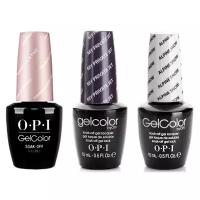 Гель-лак OPI GELCOLOR, Комплект 3 цвета (1. Tiramisu for Two. 2. My Private Jet. 3. Alpine Snow.) Объем 15 мл