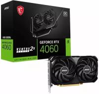 Видеокарта MSI (RTX 4060 VENTUS 2X BLACK 8G OC) GeForce RTX 4060 8GB VENTUS 2X OC Black