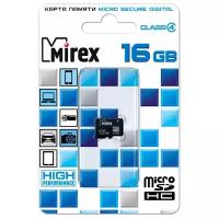 Карты памяти Mirex Карта памяти Mirex microSD, 16 Гб, SDHC, класс 4