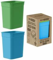 Набор контейнеров для мусора ECO BIN 2х25л, без крышки (синий/зеленый)