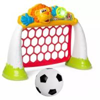 Интерактивная развивающая игрушка Chicco Футбол Dribbling Goal League, красный/белый/желтый