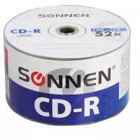 Диски CD-R SONNEN 700Mb 52x Bulk комплект 50шт, 512571