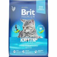 Brit Premium Cat Kitten сухой корм для котят с курицей и лососем - 2 кг