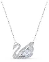 Колье SWAROVSKI, кристаллы Swarovski, длина 38 см, серебряный