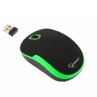 Беспроводная компактная мышь Gembird MUSW-200 Black-Green USB