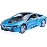 Машинка игрушка металлическая 1:36 BMW i8 (БМВ) 12,5 см. инерционная / Синий