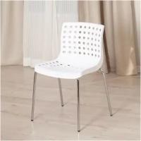 Стул Tetchair SKALBERG (mod. C-084-A) / 1 шт. в упаковке металл/пластик, 46 х 56 х 79 см, White (белый) / Chrome (хром)