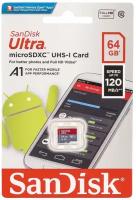 Карта памяти SanDisk Ultra 64GB microSDXC Class 10 (SDSQUNC-064G-ZN3MN)