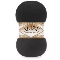 Пряжа Alize Angora Gold, 20 % шерсть, 80 % акрил, 100 г, 550 м, 1 шт., 60 черный 550 м