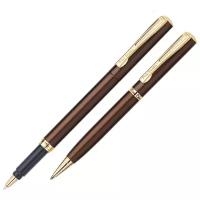 Набор Pierre Cardin PEN&PEN: ручка шариковая + роллер. Цвет - коричневый. Упаковка Е или E-1, PC0866BP/RP