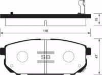 Колодки задние дисковые, SP1154 Sangsin Brake SP-1154