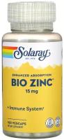 Solaray - цинк Bio Zinc 15мг, 100 капс