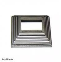 Кованый элемент Royal Kovka Основание балясин 74х84х29 мм под квадрат 40х20 мм металл 0.8 мм арт ОБ5224