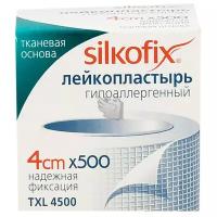 Silkofix Лейкопластырь фиксирующий на тканевой основе 4х500 см