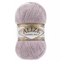 Пряжа Alize Angora Gold, 20 % шерсть, 80 % акрил, 102 г, 550 м, 1 шт., 163 серая роза 550 м