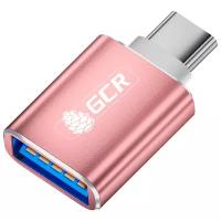 Переходник/адаптер GCR USB (F) - USB type-C (M) GCR-UC3AF, розовый