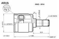 Шрус внутренний левый 28x35x25 Asva HNID5014 Honda: 44310-S2G-J00 44310-S04-900 Honda Ballade Vi Седан (Ej Ek). Honda