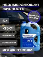 Зимняя незамерзающая жидкость для стеклоомывателя Polar Stream -25 градусов, Незамерзайка для автомобиля, Омыватель стекла для автомобиля