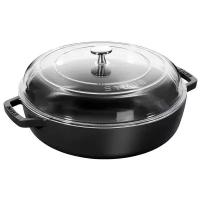 Staub Сотейник со стеклянной крышкой, 28 см, черный 12722823 Staub