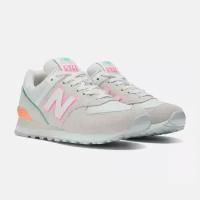 Кроссовки New Balance 574, размер 9, серый, оранжевый