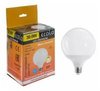 Лампа LED Premium G120 30W 220V E27 2700K 320град. шар (170х120) Ecola