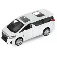 Машинка металлическая 1:43 Toyota Alphard, белый, открываются двери, инерция (JB1251029)