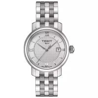 Швейцарские кварцевые часы Tissot Bridgeport Lady T097.010.11.038.00 на стальном браслете, с водозащитой 5 бар и международной гарантией от производителя