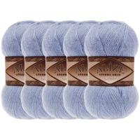 Пряжа Alize Angora Gold Simli, 20 % шерсть, 75 % акрил, 5 % люрекс, 100 г, 500 м, 5 шт., 040 500 м