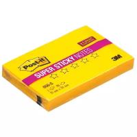 Стикеры (самоклеящийся блок) 3M Post-it Super Sticky, 76x51мм, желтый неон, 90 листов (656-S)