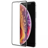 Противоударное Глянцевое Керамическое защитное стекло на Apple iPhone XS Max и 11 Pro Max / Закаленная Полноэкранная пленка для Эпл Айфон ХС Макс и 11 Про Макс на весь экран телефона с олеофобным покрытием / Гибкое Ударопрочное Защитное премиум стекло 3D - 21D / Ультратонкое небьющееся Premium Ceramics Full Glue / Универсальный подарок ( Черное )