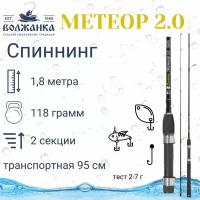 Спиннинг Волжанка Метеор 2.0 тест 2-7гр 1.8м (2 секции)