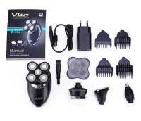 Электрическая профессиональная бритва CLEAN FACE/Универсальная Профессиональная роторная бритва VGR V-302/5 бритвенных головок