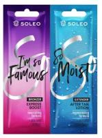 SOLEO/ Набор саше: I'm So Famous Bronzer Express Boost Крем-автобронзатор+SO MOIST Увлаж. бальзам 15