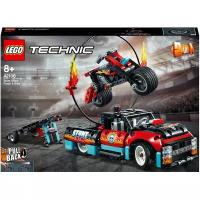 Конструктор LEGO Technic 42106 Шоу трюков на грузовиках и мотоциклах, 610 дет