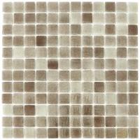 Плитка-мозаика из стекла Natural Mosaic STP-BG018 бежевая светлая глянцевая