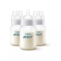 Philips AVENT Бутылочки полипропиленовые Classic+ SCF563/37 260 мл, 3 шт., с 1 месяцев, бесцветный