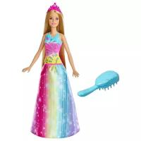 Интерактивная кукла Barbie Принцесса Радужной бухты, 28 см, FRB12