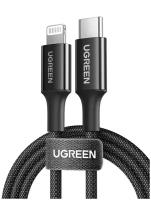 Кабель UGREEN US532 (90493) Lightning To USB-C PD Charging Cable. Длина: 1м. Цвет: черный