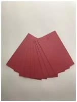 Бирка универсальная (50х90мм, отверстие 4мм, цвет красный, эффект перламутра с мерцанием, матовая дизайнерская бумага) 50 шт