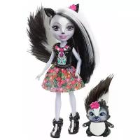 Кукла Enchantimals с питомцем DVH87 Сейдж Скунси и Кейпер в розовой юбке