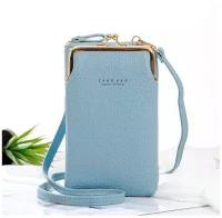 Женская сумка кошелек клатч синяя