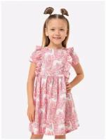 Платье для девочки HappyFox, HFLUN11174 размер 116, цвет единороги.розовый